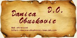 Danica Obušković vizit kartica